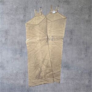 Filson Hunting Chaps Mens Long Tan Waxed Tin Cloth Style 22 Made‎ in USA